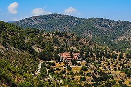 山,寺,景观