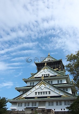 大阪,城堡,日本