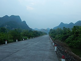 山脈,路,亞洲