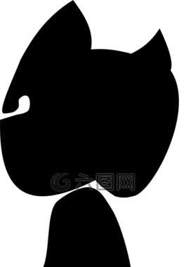 黑,貓,側(cè)影