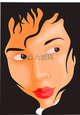 臉,女子,頭