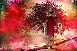 女子,服裝,神秘