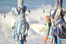 沖浪,海,海灘