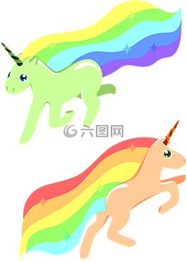 獨角獸,彩虹,光譜