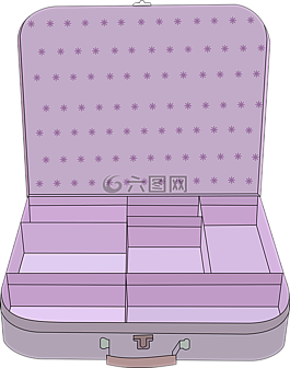 手提箱,紫色,開(kāi)放