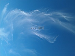 云,藍(lán)色的天空,天使