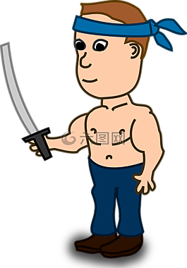男子,忍者,武士