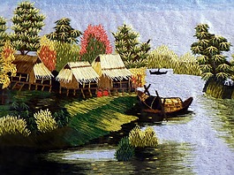 掛毯,景觀,越南