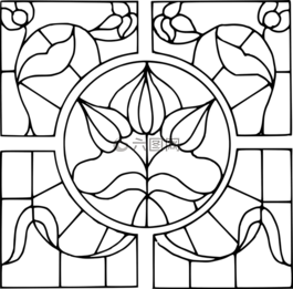 模式,模板,染色玻璃