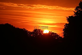 日落,黎明,太陽