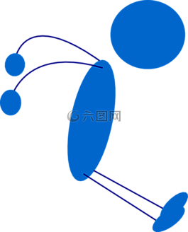 火柴人,簡筆圖,跳躍