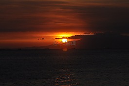太陽,日落,海灘