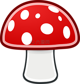 蘑菇,紅色,白