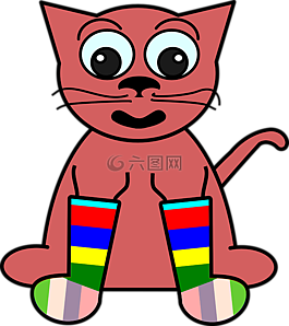 猫,粉红色,多彩