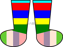 襪子,彩虹,鞋類
