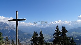 山,阿爾卑斯山,十字