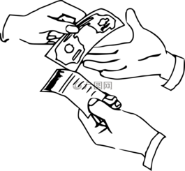 錢,手,人