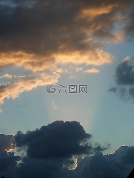 天空,光,云