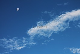月亮,云,天空