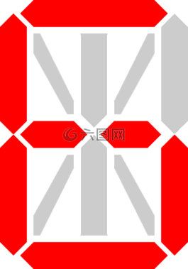 红色,显示,六