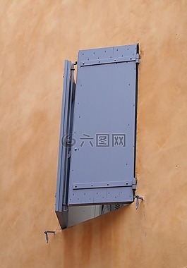 百葉窗,墻上,門面
