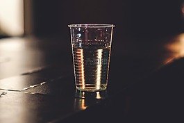 杯,塑料,喝