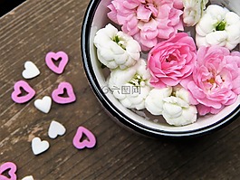 鮮花,心臟,杯