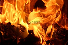 火焰,熱,壁爐