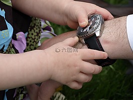 兒童,手表,父親