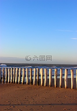 的cadzand坏,荷兰,北海