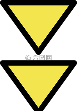 三角形,向下,跡象