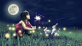 女孩,夜,年輕