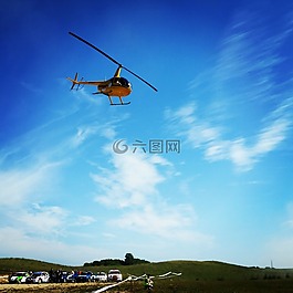 直升機(jī),天空,云