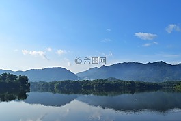 景觀,湖,天空
