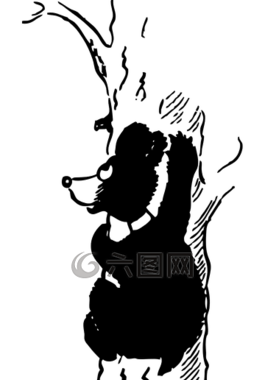 熊,攀登,树