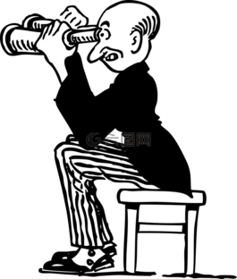 男子,家伙,雙筒望遠(yuǎn)鏡