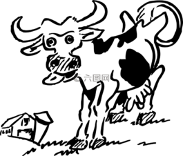 牛,農場,動物