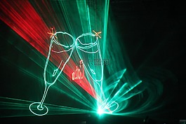 的lasershow,激光,紅色