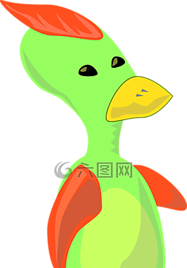 鸭,字符,卡通