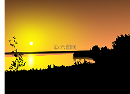 日落,自然,日出