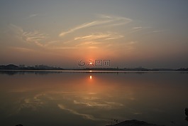日落,黎明,水域