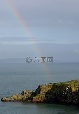 彩虹,景觀,看
