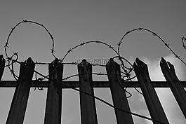 帶刺鐵絲網,圍欄,籬笆
