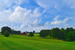 景觀,農村,谷倉