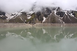 山,湖,反射