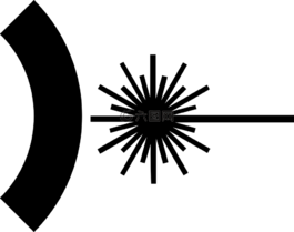 黑,明星,激光
