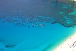 海灘,海上灣,希臘