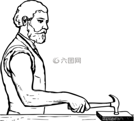 錘,罷工,男