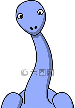 恐龍,藍(lán)色,可愛