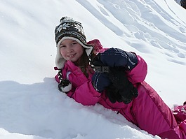 冬天,女孩,雪
